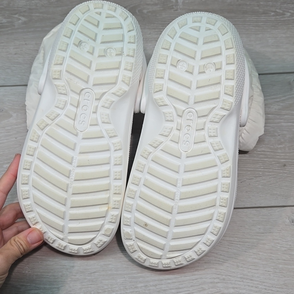 Crocs Women High Top White Clog Boots Shoes Sz 7 - Picture 9 of 10